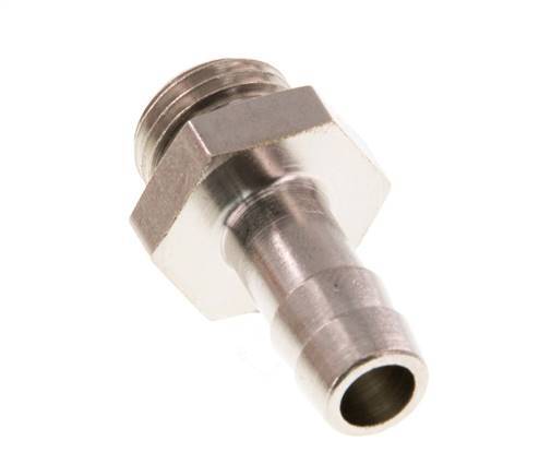 G 1/4'' Male x 8mm Nickel plated Brass Hose barb with NBR Seal 30 Bar [5 Pieces]