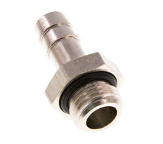 G 1/4'' Male x 8mm Nickel plated Brass Hose barb with NBR Seal 30 Bar [5 Pieces]