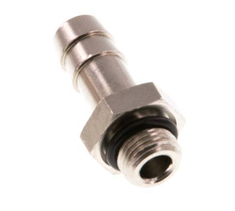 G 1/8'' Male x 8mm Nickel plated Brass Hose barb with NBR Seal 30 Bar [5 Pieces]