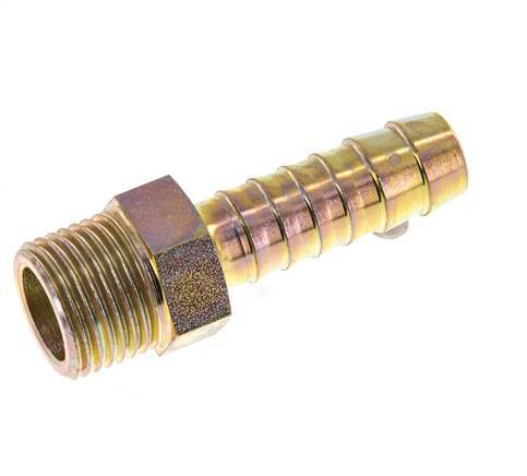G 1/2'' Male x 13mm Zinc plated Steel Hose barb 25 Bar