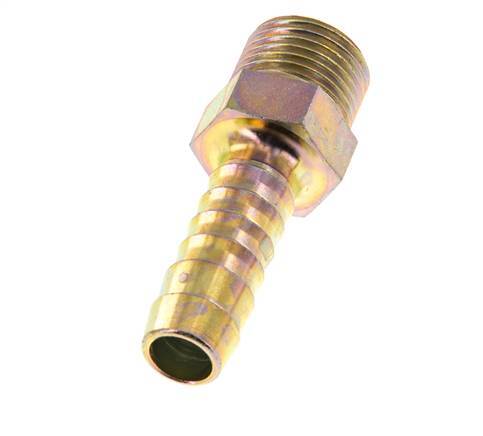 G 1/2'' Male x 13mm Zinc plated Steel Hose barb 25 Bar