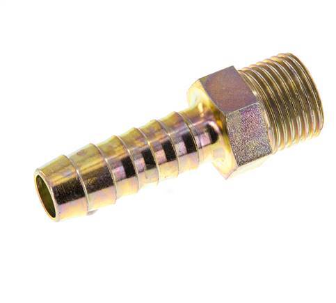 G 1/2'' Male x 13mm Zinc plated Steel Hose barb 25 Bar