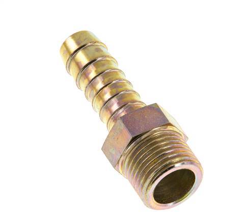 G 1/2'' Male x 13mm Zinc plated Steel Hose barb 25 Bar