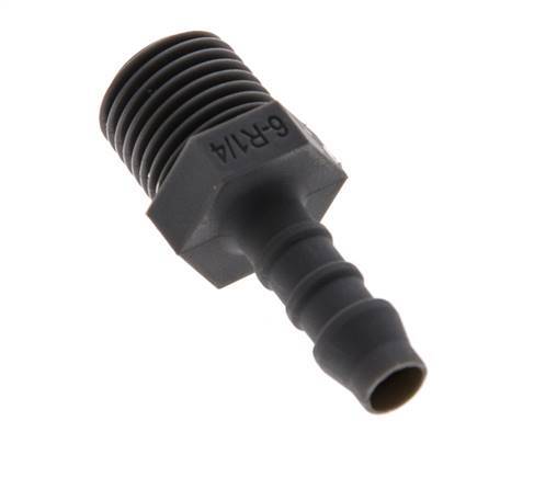 R 1/4'' Male x 6mm PA 6 Hose barb 10 Bar [10 Pieces]