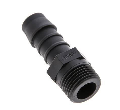 R 3/8'' Male x 12mm PA 6 Hose barb 10 Bar [10 Pieces]