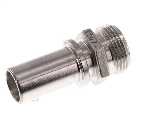 G 3/4'' Male x 19mm Stainless steel Hose barb with Safety Collar DIN 2817
