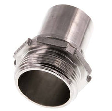 G 1 1/2'' Male x 38mm Stainless steel Hose barb with Safety Collar DIN 2817
