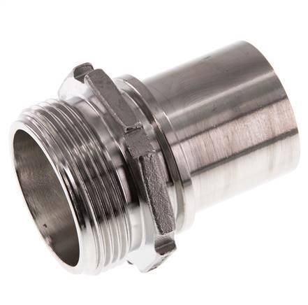 G 1 1/2'' Male x 38mm Stainless steel Hose barb with Safety Collar DIN 2817