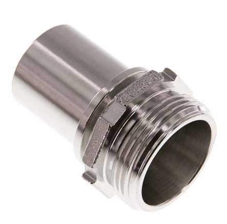 G 1 1/4'' Male x 32mm Stainless steel Hose barb with Safety Collar DIN 2817