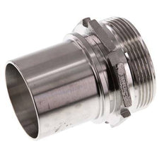 G 2'' Male x 50mm Stainless steel Hose barb with Safety Collar DIN 2817