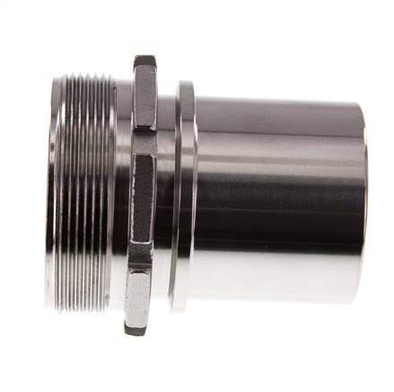 G 2 1/2'' Male x 63mm Stainless steel Hose barb with Safety Collar DIN 2817