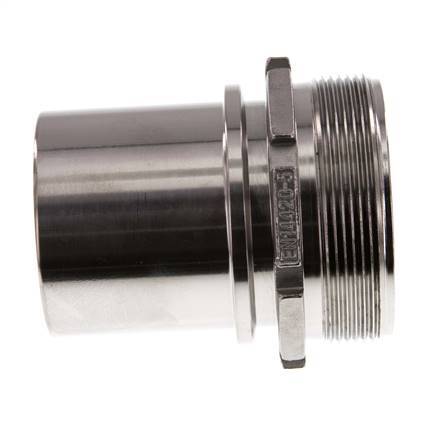G 2 1/2'' Male x 63mm Stainless steel Hose barb with Safety Collar DIN 2817