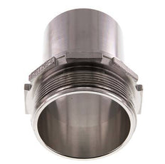 G 2 1/2'' Male x 63mm Stainless steel Hose barb with Safety Collar DIN 2817