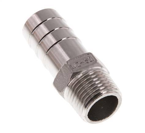 R 1/2'' Male x 19mm Stainless steel Hose barb 16 Bar