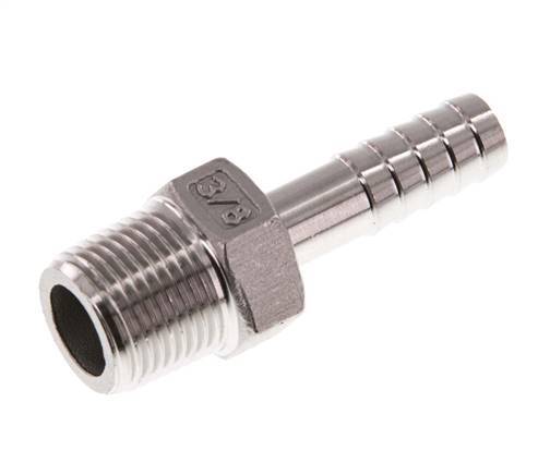 R 3/8'' Male x 9mm Stainless steel Hose barb 16 Bar