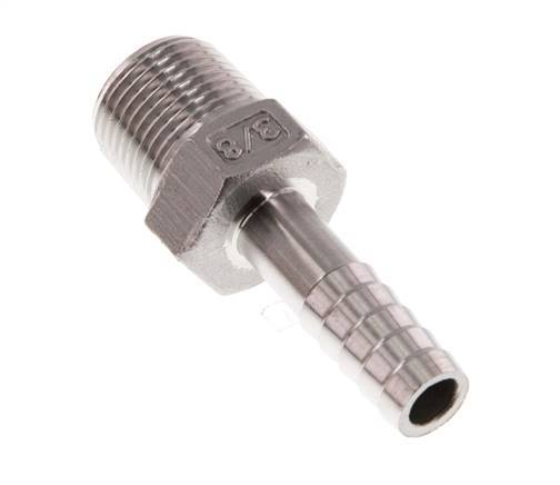 R 3/8'' Male x 9mm Stainless steel Hose barb 16 Bar