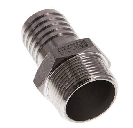 R 1 1/4'' Male x 32mm Stainless steel Hose barb 16 Bar