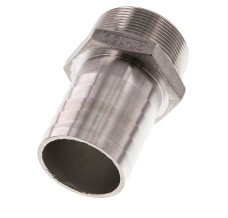 R 2'' Male x 50mm Stainless steel Hose barb 16 Bar