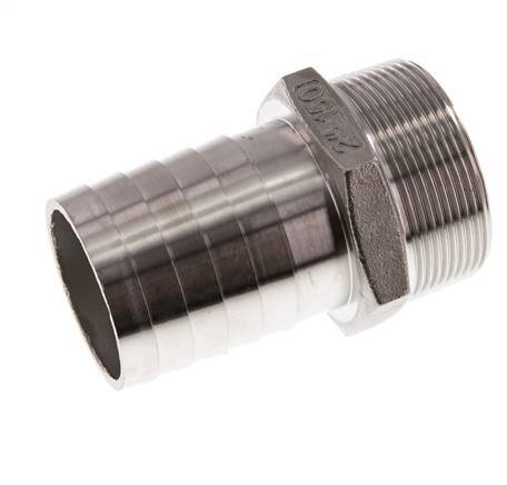 R 2'' Male x 50mm Stainless steel Hose barb 16 Bar