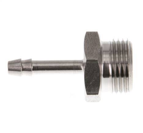 G 3/8'' Male x 4mm Stainless steel Hose barb 40 Bar