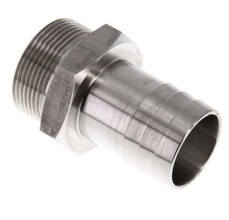 G 1 1/2'' Male x 38mm Stainless steel Hose barb 40 Bar