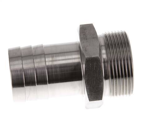G 1 1/2'' Male x 38mm Stainless steel Hose barb 40 Bar