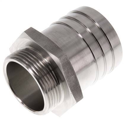 G 1 1/2'' Male x 50mm Stainless steel Hose barb 40 Bar