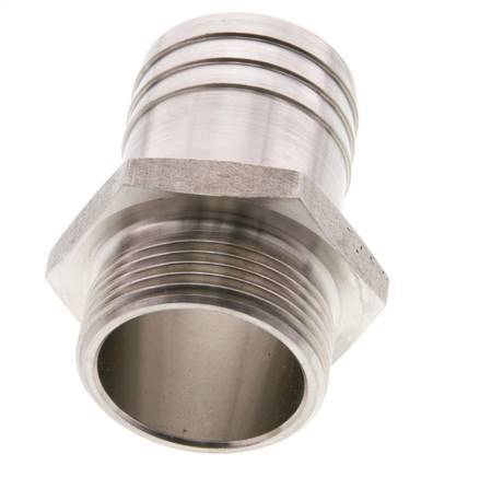 G 1 1/4'' Male x 38mm Stainless steel Hose barb 40 Bar