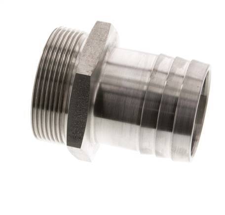 G 2'' Male x 50mm Stainless steel Hose barb 40 Bar