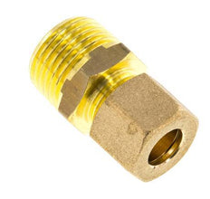 R 1/2'' Male x 10mm Brass Straight Compression Fitting 95 Bar DIN EN 1254-2