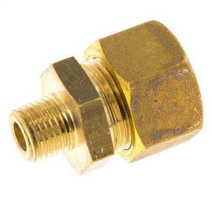R 1/4'' Male x 16mm Brass Straight Compression Fitting 76 Bar DIN EN 1254-2