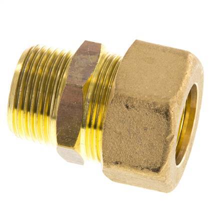 R 3/4'' Male x 22mm Brass Straight Compression Fitting 54 Bar DIN EN 1254-2