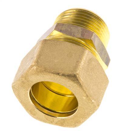 R 3/4'' Male x 22mm Brass Straight Compression Fitting 54 Bar DIN EN 1254-2