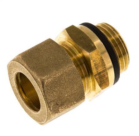 G 1/2'' Male x 16mm Brass Straight Compression Fitting with PA Seal 76 Bar DIN EN 1254-2
