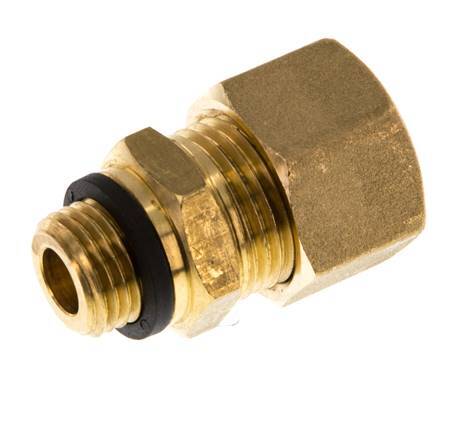 G 1/4'' Male x 12mm Brass Straight Compression Fitting with PA Seal 75 Bar DIN EN 1254-2