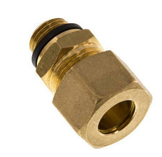 G 1/4'' Male x 12mm Brass Straight Compression Fitting with PA Seal 75 Bar DIN EN 1254-2