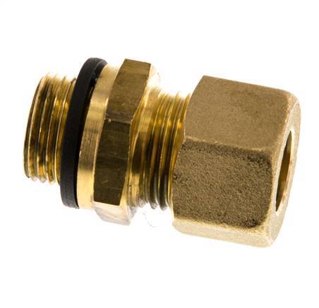 G 3/8'' Male x 12mm Brass Straight Compression Fitting with PA Seal 75 Bar DIN EN 1254-2