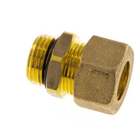 G 1/2'' Male x 16mm Brass Straight Compression Fitting with NBR Seal 76 Bar DIN EN 1254-2
