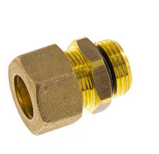 G 1/2'' Male x 16mm Brass Straight Compression Fitting with NBR Seal 76 Bar DIN EN 1254-2