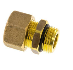 G 1/2'' Male x 16mm Brass Straight Compression Fitting with NBR Seal 76 Bar DIN EN 1254-2