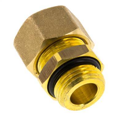 G 1/2'' Male x 16mm Brass Straight Compression Fitting with NBR Seal 76 Bar DIN EN 1254-2