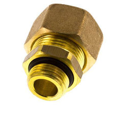 G 3/8'' Male x 16mm Brass Straight Compression Fitting with NBR Seal 76 Bar DIN EN 1254-2