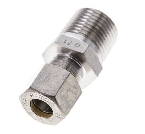 1/2'' NPT Male x 10L Stainless steel Straight Compression Fitting 315 Bar DIN 2353