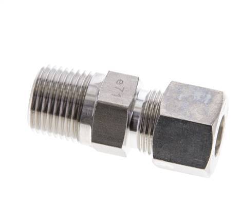 1/2'' NPT Male x 12S Stainless steel Straight Compression Fitting 630 Bar DIN 2353