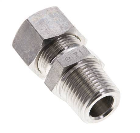 1/2'' NPT Male x 15L Stainless steel Straight Compression Fitting 315 Bar DIN 2353