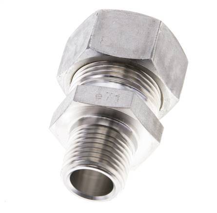 1/2'' NPT Male x 22L Stainless steel Straight Compression Fitting 160 Bar DIN 2353