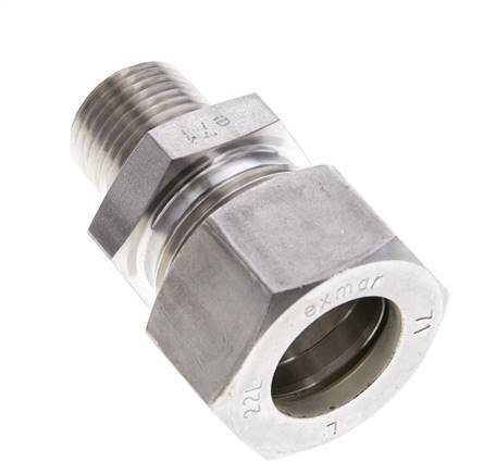 1/2'' NPT Male x 22L Stainless steel Straight Compression Fitting 160 Bar DIN 2353