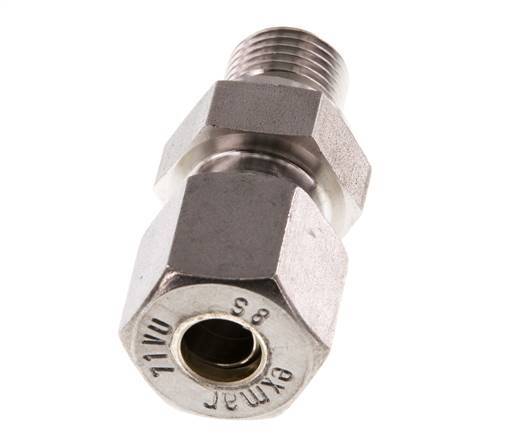 G 1/4'' Male x 8S Stainless steel Straight Compression Fitting 630 Bar DIN 2353