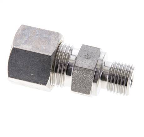 1/4'' NPT Male x 10S Stainless steel Straight Compression Fitting 630 Bar DIN 2353