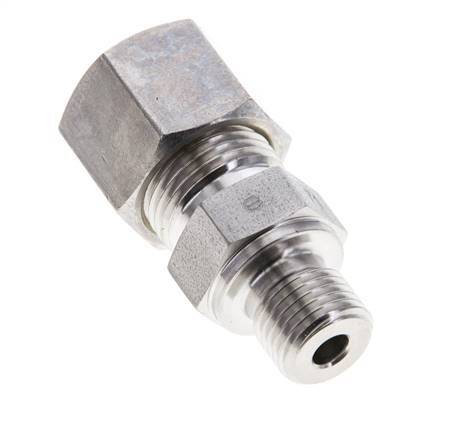 1/4'' NPT Male x 10S Stainless steel Straight Compression Fitting 630 Bar DIN 2353